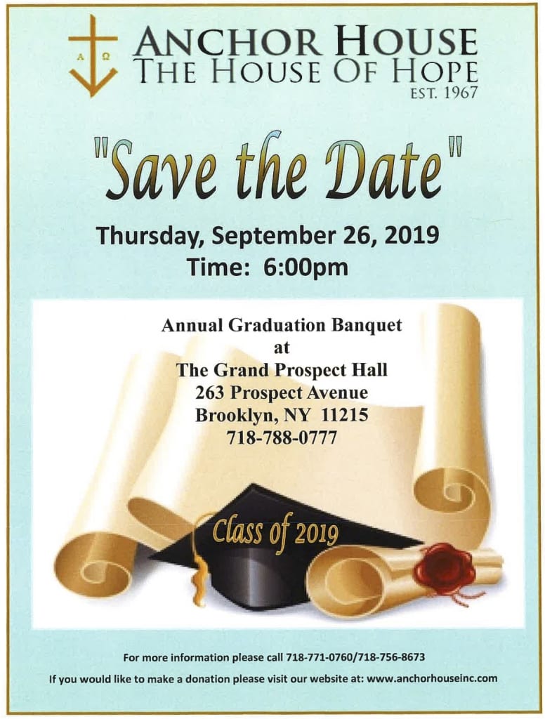 Anchor House Banquet Flyer